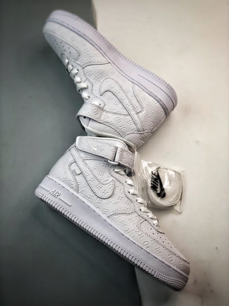 Air Force 1 07 Mid LV Branco Puro Estampado Completo - Vista 6