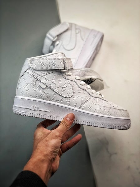 Air Force 1 07 Mid LV Branco Puro Estampado Completo - Vista 7