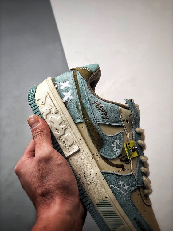 Nike Air Force 1 Low Fontanka Cinza Azul Castanho - Vista 2