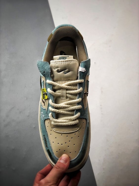 Nike Air Force 1 Low Fontanka Cinza Azul Castanho - Vista 9