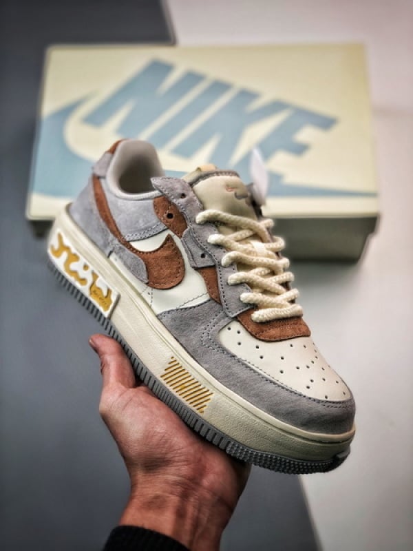 Air Force 1 Fontanka Desconstruido Vintage Cinzento e Marrom - Vista 1