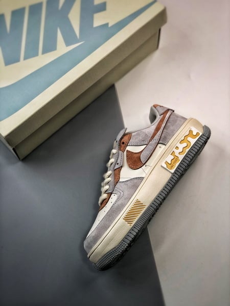 Air Force 1 Fontanka Desconstruido Vintage Cinzento e Marrom - Vista 8