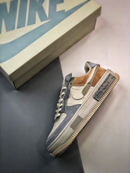 Air Force 1 Fontanka Desconstruido Bege Azul e Marrom - Vista 2