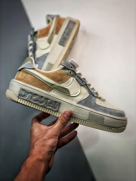 Air Force 1 Fontanka Desconstruido Bege Azul e Marrom - Vista 5