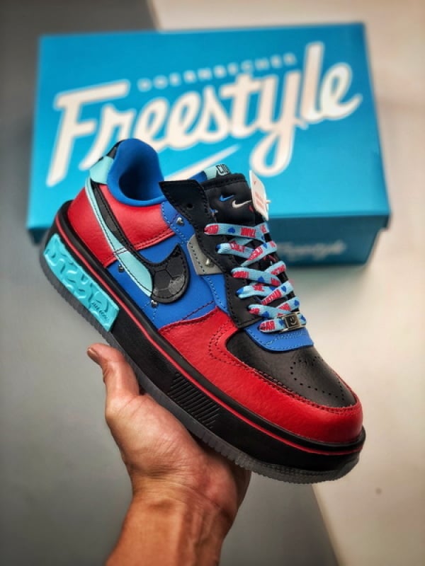 Air Force 1 Fontanka Desconstruido Preto e Azul - Vista 1