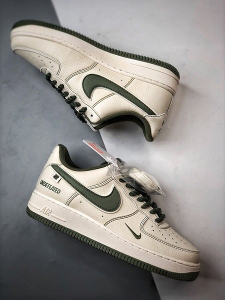 Air Force 1 Low Cinco Listras Cadarços Grossos Marfim e Verde - Vista 6