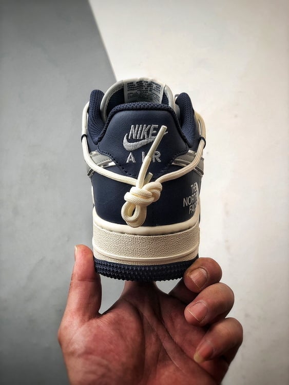 Nike Air Force 1 Low North Face Cinza Azul - Vista 3