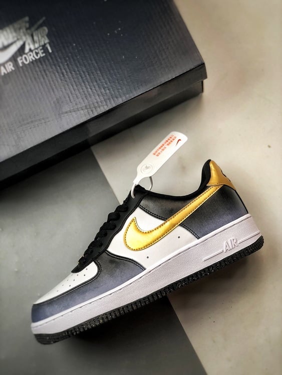 Nike Air Force 1 Low Azul e Dourado - Vista 8