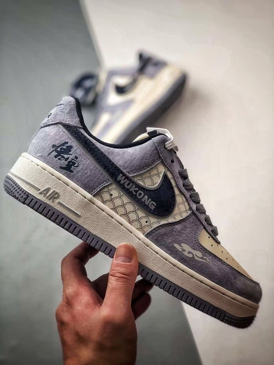 Air Force 1 Low Wukong Cinza Azul - Vista 7