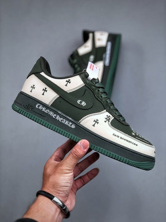 Air Force 1 Low 07 x Chrome Hearts Cinzento e Verde - Vista 7