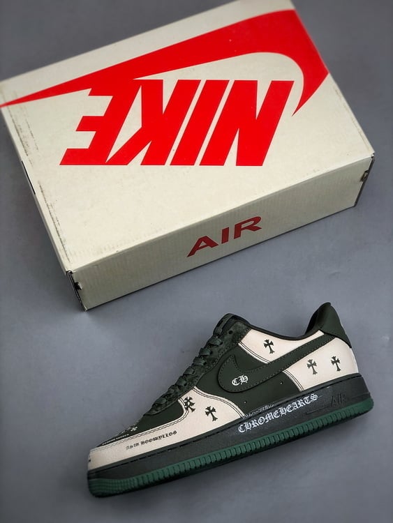 Air Force 1 Low 07 x Chrome Hearts Cinzento e Verde - Vista 8