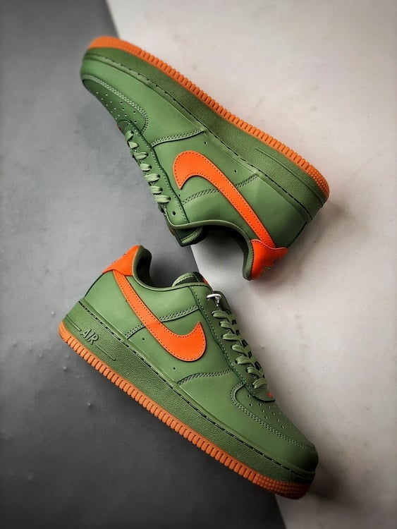 Nike Air Force 1 Low Premium Verde e Laranja - Vista 6