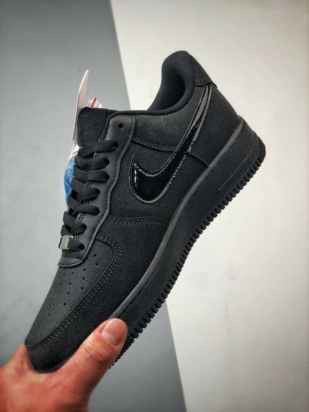 Air Force 1 Low By You Preto e Azul com Estrelas - Vista 5