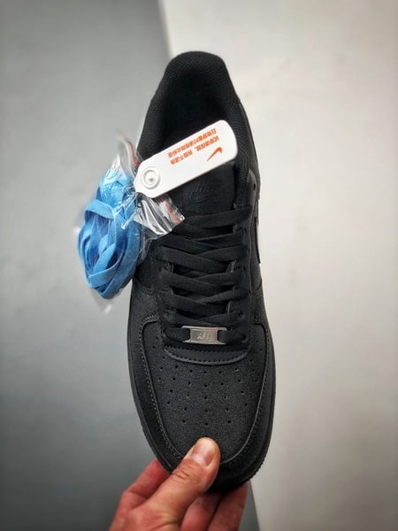 Air Force 1 Low By You Preto e Azul com Estrelas - Vista 9