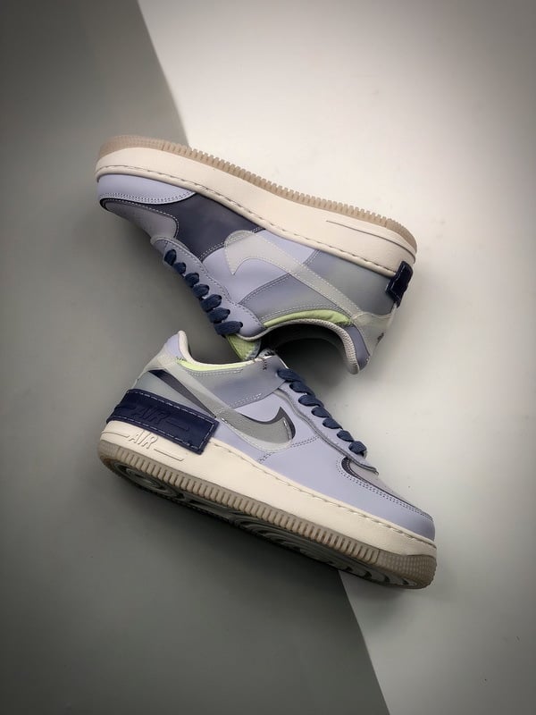 Air Force 1 Shadow Cinzento Azul Meia Noite - Vista 2