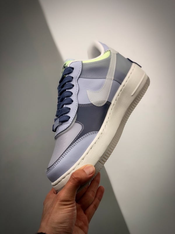 Air Force 1 Shadow Cinzento Azul Meia Noite - Vista 3