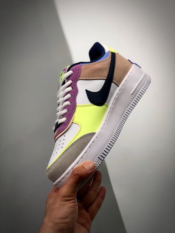 Air Force 1 Shadow Cinzento Preto Verde Patchwork - Vista 5