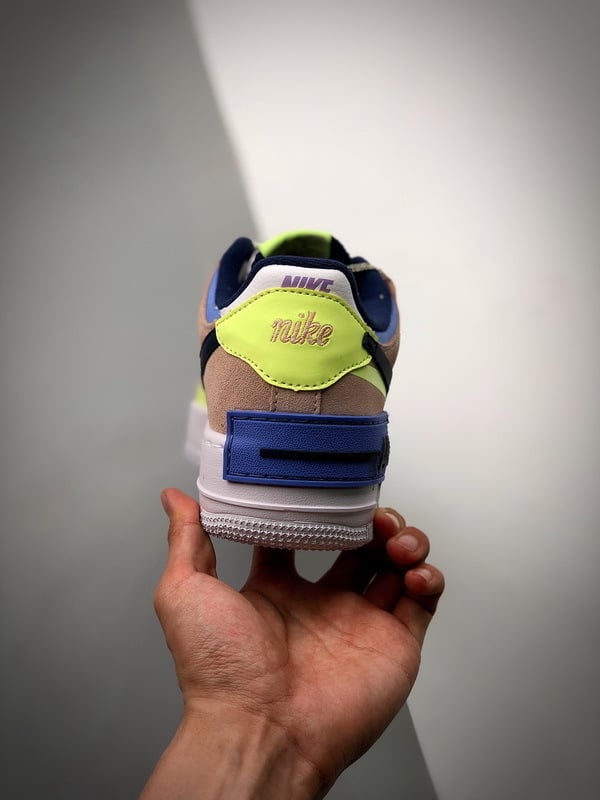 Air Force 1 Shadow Cinzento Preto Verde Patchwork - Vista 8