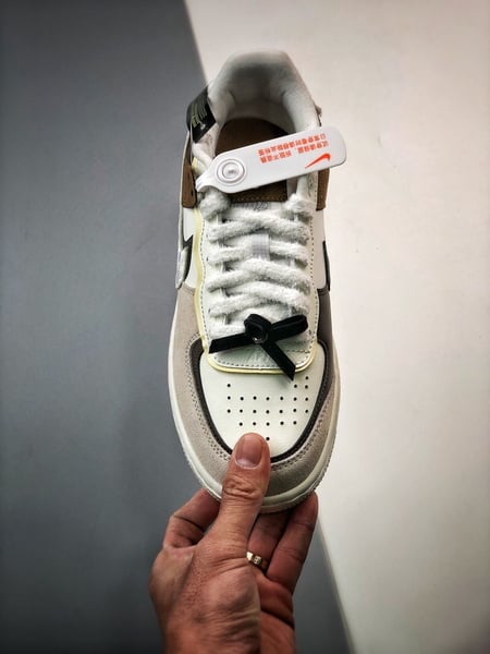 Air Force 1 Shadow Branco Cinzento e Marrom - Vista 9