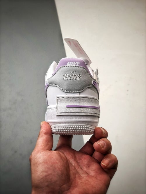 Air Force 1 Shadow Branco Cinzento e Roxo - Vista 3