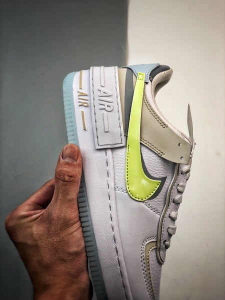 Air Force 1 Shadow Branco Cinzento e Verde - Vista 2