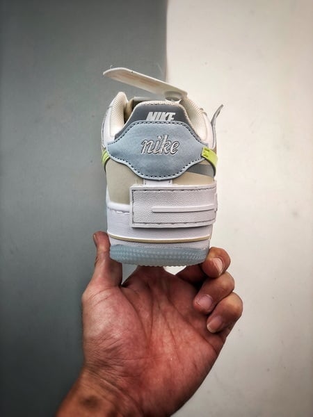 Air Force 1 Shadow Branco Cinzento e Verde - Vista 3