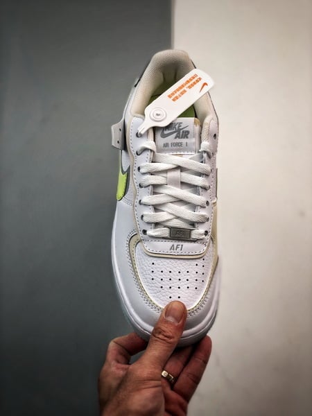 Air Force 1 Shadow Branco Cinzento e Verde - Vista 9