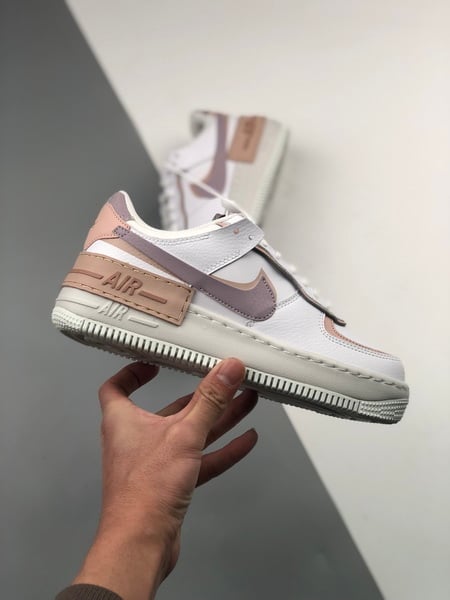 Air Force 1 Shadow Branco e Rosa - Vista 4