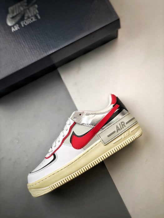Air Force 1 Shadow Branco Vermelho e Preto - Vista 8