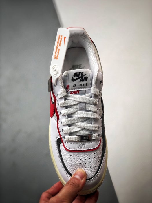 Air Force 1 Shadow Branco Vermelho e Preto - Vista 9