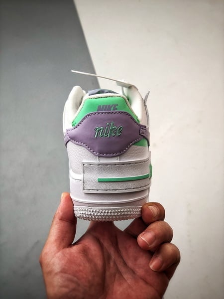 Air Force 1 Shadow Branco Verde e Roxo - Vista 3