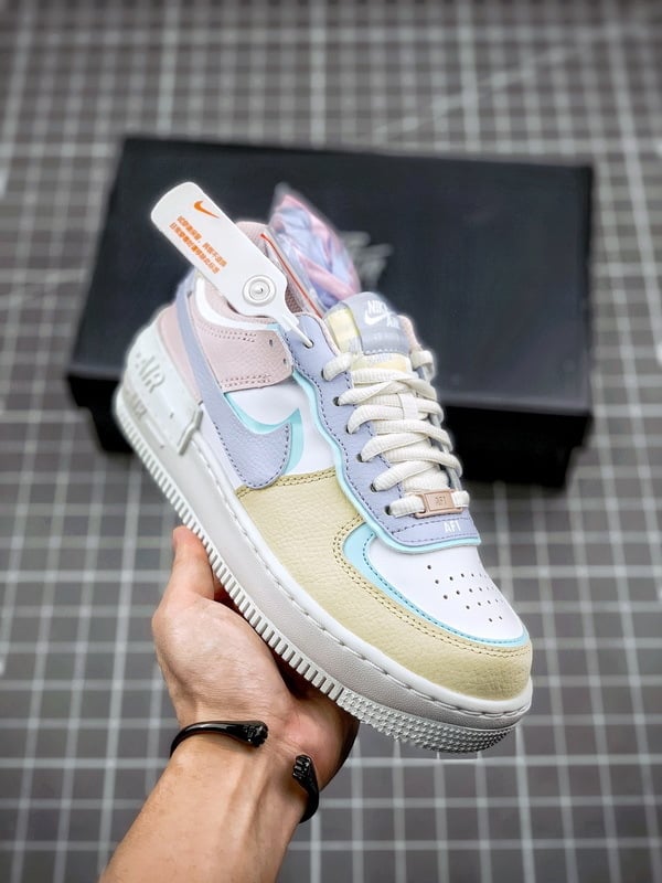 Air Force 1 Shadow Branco Azul e Rosa