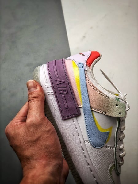 Air Force 1 Shadow Branco Azul e Roxo - Vista 2