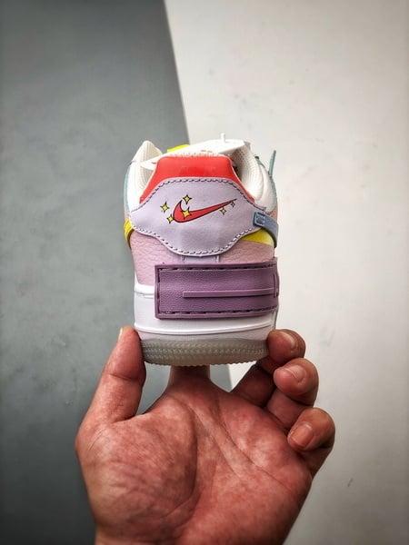 Air Force 1 Shadow Branco Azul e Roxo - Vista 3