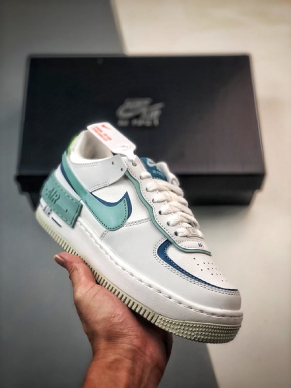 Air Force 1 Shadow Branco Azul e Verde