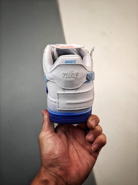 Air Force 1 Shadow Branco Azul Camurca - Vista 3