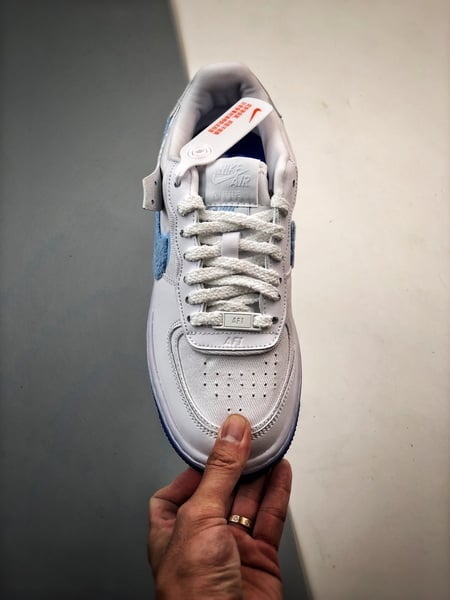 Air Force 1 Shadow Branco Azul Camurca - Vista 9