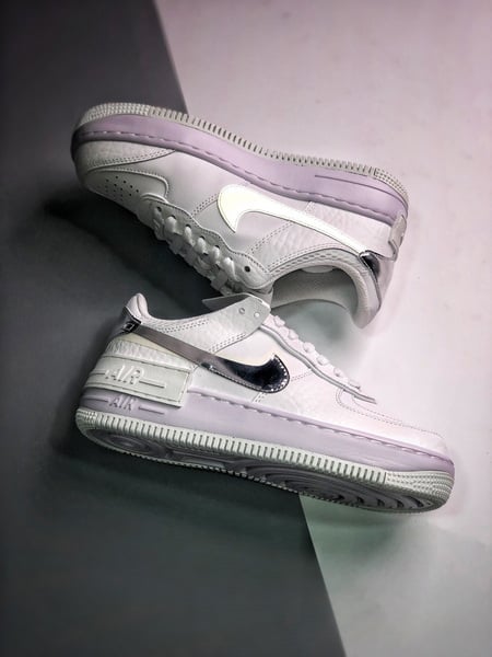 Air Force 1 Shadow Branco e Prata - Vista 5