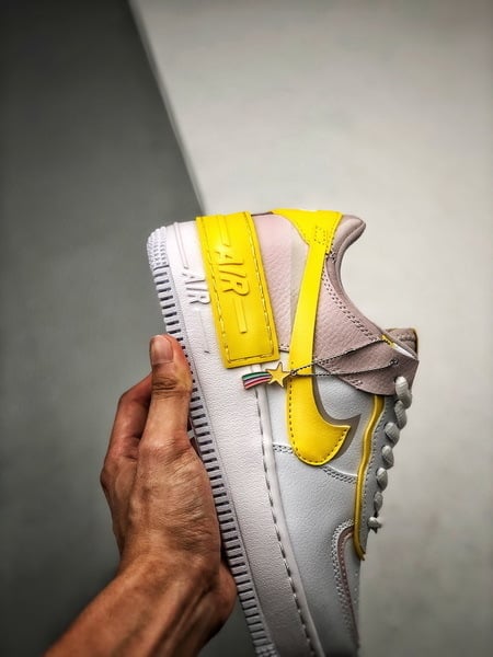 Air Force 1 Shadow Branco Amarelo e Rosa - Vista 8