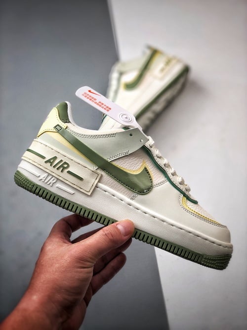 Air Force 1 Shadow Branco Amarelo e Verde - Vista 7