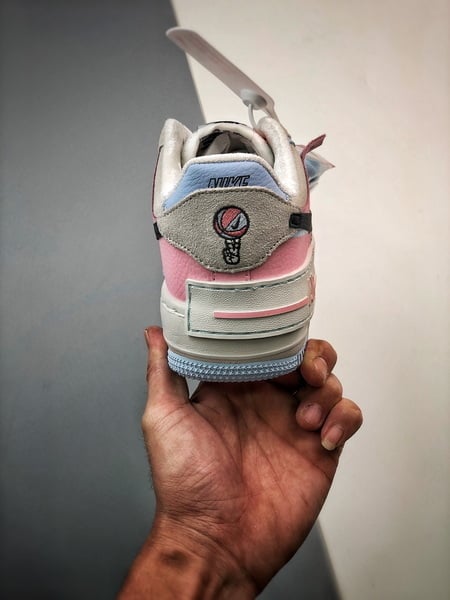 Air Force 1 Shadow Branco Preto e Rosa - Vista 2