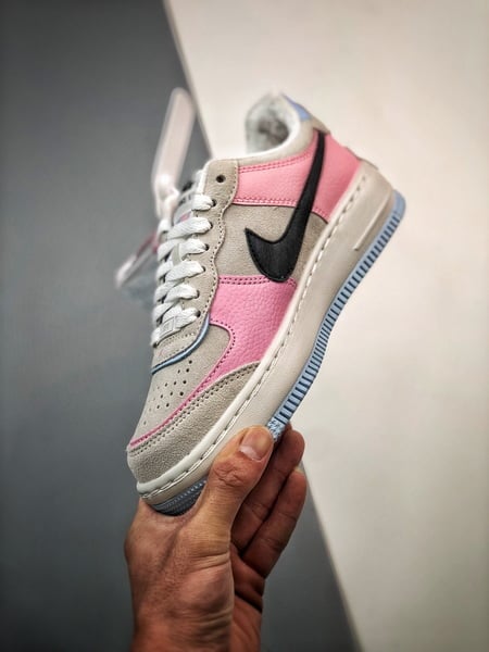 Air Force 1 Shadow Branco Preto e Rosa - Vista 5
