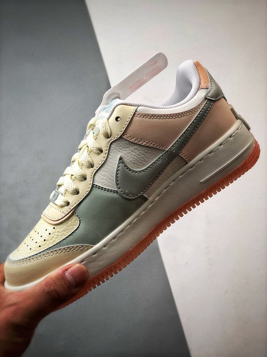 Air Force 1 Shadow Bege Rosa e Cinzento - Vista 5