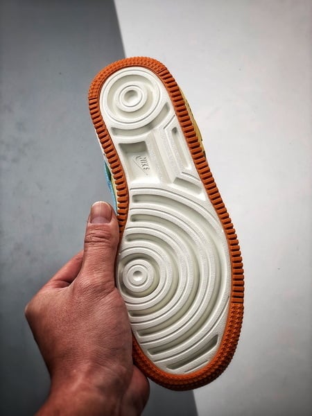 Air Force 1 Shadow Bege Verde Azul e Laranja - Vista 4