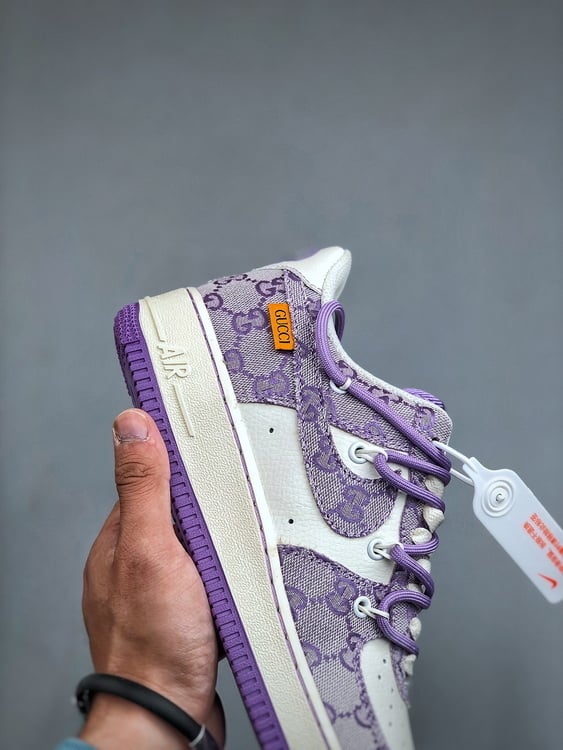 Air Force 1 X GUCCI Roxo com Tiras - Vista 5