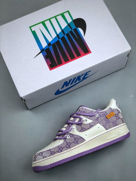 Air Force 1 X GUCCI Roxo com Tiras - Vista 8