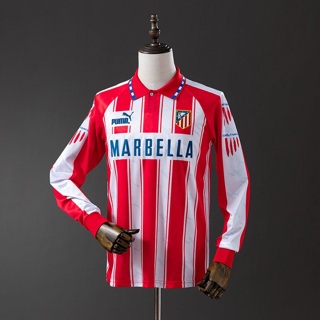 Camisola Principal do Atletico Madrid 1994/1995 (Retro, Manga Longa) - Vista 1