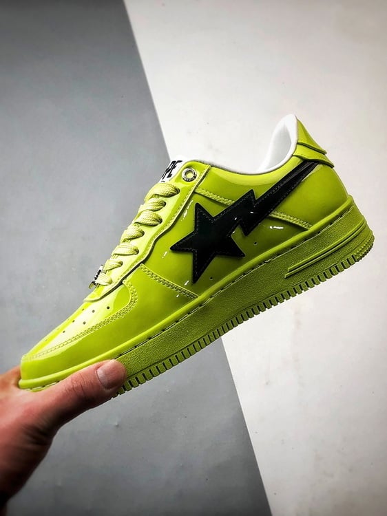 Bape Sta x Air Force 1 Verde Fluorescente e Gancho Preto - Vista 5