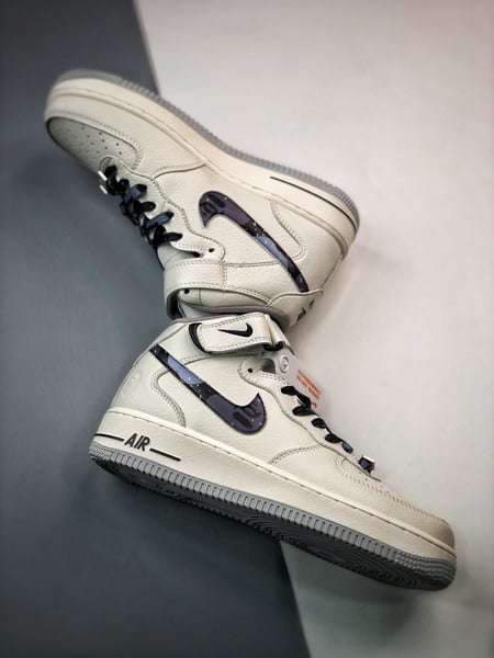 Bape x Air Force 1 07 Mid Preto Camuflado - Vista 8