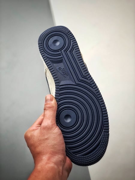 Bape x Air Force 1 Low Bege, Azul Escuro e Patchwork - Vista 4